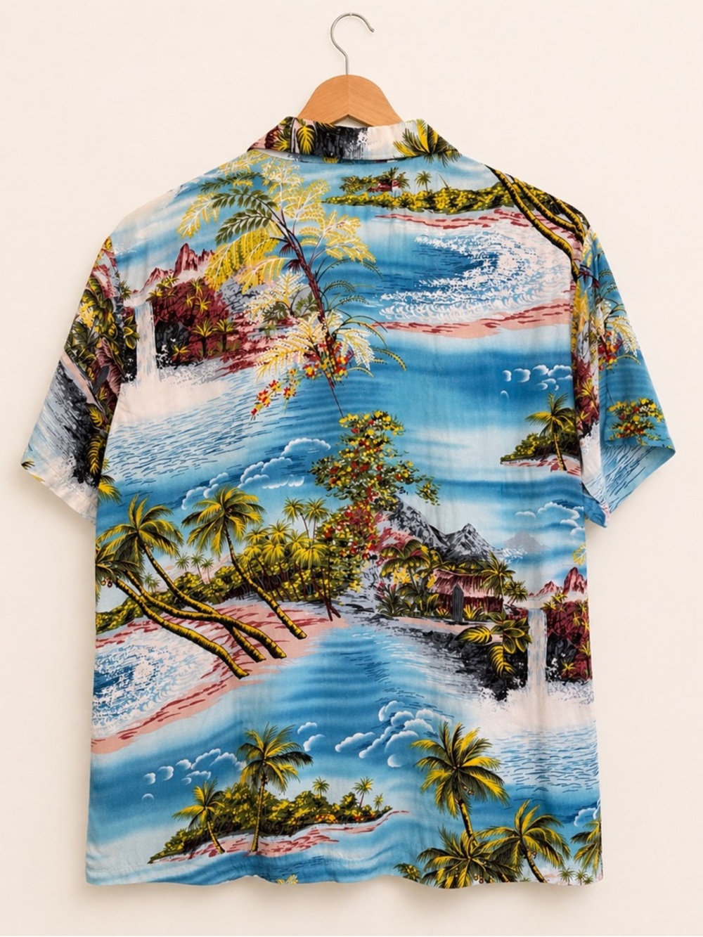 Puanani Hawaiian Shirt Large Tropical Print Button Up Short Sleeve Beach Aloha - Picture 3 of 6